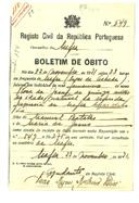 Boletim de Óbito 0083
Rosa de Jesus
Coval 115 (coval 185)