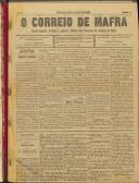 O Correio de Mafra: Jornal semanal, noticioso e agrícola, defensor dos interesses da Comarca de Mafra, Ano 2, n.º 8