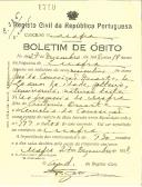 Boletim de Óbito 1710
José da Conceição Duarte
Coval 336