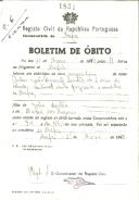 Boletim de Óbito 1831
Artur João Duarte Leitão
Coval 6