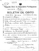 Boletim de Óbito 1899
Vítor Manuel Jacinto Filipe
Coval 30