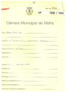 OP 1028/1962 - Manuel Maia Lopes - Rua da Fármacia, Livramento, Azueira - ampliar um prédio
Licença de construção n.º 366/62.
Licença de habitação n.º 664/62.