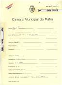 OP 5176/1970 José Ferreira - Ribamar de Cima - Santo Isidoro - construção de uma moradia - licença de construção nº 1370/1970 licença de utilização nº 215/1972 