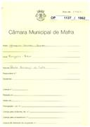 OP 1137/1962 Joaquim Gomes Soares - Murgeira, Mafra - Construção de um posto de recepção de leite.
Licença de construção n.º 422/62.