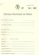 OP 184/1960 - Francisco Vicente - construção de barracão - Achada / Mafra - licença de construção nº 510/1960 de 14-05-60