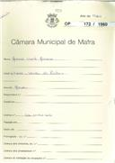 OP 172/1960 - Manuel Vicente Moreira - construção de moradia, Rua Alto da Urzeira, nº 6 - Alto da Urzeira / Venda do Pinheiro - licença de construção nº 402/1960 - licença de utilização nº 1672/1962