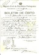 Boletim de Óbito 1516
Maria Odete Baleia
Coval 355