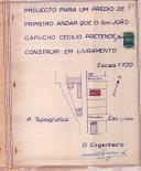 OP João Capucho Cecílio - Livramento / Azueira - Construir uma casa para habitação e arrecadação de artigos agrícolas - Licença de construção nº. 466/1958 - Licença de utilização nº. 698/1959.