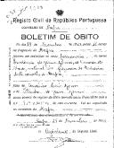 Boletim de Óbito 1889
Prudência de Jesus Gomes
Coval 29