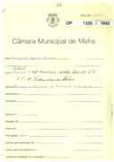 OP 1320/1962 - Amabilino Martins Quintino - alteração e ampliação de prédio, Rua Francisco Duarte Resina, nº 2, 4 e 6 - Cheleiros - licença de construção nº 966/1962