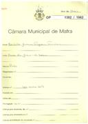 OP 1382/1962 - Martinho Joaquim Figueira Francisco - construção de prédio - Casal do Juncal / Igreja Nova - licença de construção nº 1363/1962 - licença de utilização nº 360/1964