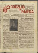 O Concelho de Mafra: Semanário ilustrado. Órgão da União Nacional, Ano 2, n.º 85