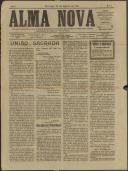 Alma Nova: Semanário republicano, órgão do Partido Republicano Evolucionista nos concelhos de Mafra, Sintra e Oeiras