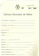 OP 194/1960 - Arminda de Jesus - construção de moradia - Lage / Igreja Nova - licença de construção nº 478/1960 de 09-05-60, e utilização nº 1740/1960 de 12-12-60