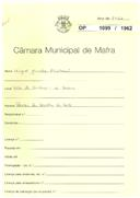 OP 1099/1962 - Miguel Jacinto Cristovão - construção de um posto de recepção de leite, Vale de Banhos - Igreja Nova - Licença de construção nº 375/1962