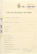 OP 5276/1970 - Rui Manuel Franco Filipe - construção de moradia, Poço da Serra / Mafra - licença de construção nº 1138/1970 - licença de utilização nº 235/1971 