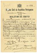 Boletim de óbito A2459
José Henriques Simões
Coval 134