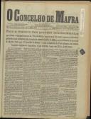 O Concelho de Mafra: Jornal Regionalista, Ano 14, n.º 438