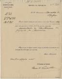 Ofício do presidente da Comissão Executiva da Junta Geral do Distrito de Lisboa, César de Lima Alves, dirigido ao administrador do Concelho de Mafra, relativo ao envio do orçamento devidamente aprovado para o ano económico de 1914 a 1915 da Irmandade do Santíssimo Sacramento da Freguesia da Carvoeira, solicitando a sua entrega à administração da dita Irmandade.