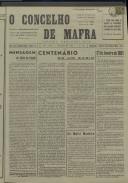 O Concelho de Mafra: Jornal Regionalista, Ano 27, n.º  645