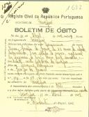 Boletim de Óbito 1652
Rosa Josefa de Jesus
Coval 154