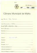 OP 159/1960 - Manuel Pedro Camocho - Gonçalvinhos / Mafra - licença de construção nº 810/1960 de 25-07-60