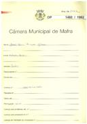 OP 1460/1962 - JOSÉ MARIA MARQUES JÚNIOR - CONSTRUÇÃO DE HABITAÇÃO, ACHADA / MAFRA - LICENÇA DE CONSTRUÇÃO Nº 1003/1963 - LICENÇA DE UTILIZAÇÃO Nº 129/1964