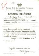 Boletim de Óbito 1789
Nado morto
Coval 441