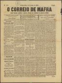 O Correio de Mafra: Jornal semanal, noticioso e agrícola, defensor dos interesses da Comarca de Mafra, Ano 5, n.º 173