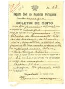 Boletim de Óbito 556
Palmira do Sacramento Esteves de Medeiros
Coval 130