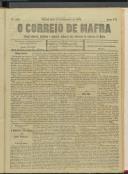 O Correio de Mafra: Jornal semanal, noticioso e agrícola, defensor dos interesses da Comarca de Mafra, Ano 7, n.º 258