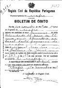 Boletim de Óbito 1617
Felicidade de Jesus
Coval 253