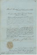 Licença concedida pelo cardeal patriarca de Lisboa, D. Manuel I, aos devotos de Nossa Senhora da Ameixoeira para exporem o Santíssimo Sacramento e procissão na freguesia da Igreja Nova no dia 28 de Agosto de 1864.  