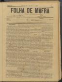 Folha de Mafra: Periódico noticioso, literário e agrícola, Ano 1, n.º 20