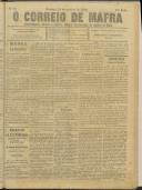 O Correio de Mafra: Jornal semanal, noticioso e agrícola, defensor dos interesses da Comarca de Mafra, Ano 3, n.º 93