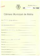 OP  78/1960 - António Jorge Júnior - Pedido de licença de obras, Jerumelo / Milharado - Licença de construção n.º 257/1960 - Licença de utilização n.º 782/1960
