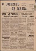 O Concelho de Mafra: Jornal Regionalista, Ano 23, n.º  604