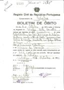 Boletim de Óbito 2233
João Valentim dos Reis
Coval 317