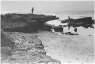 Fotografia Reprodução. Vista parcial de uma praia da Ericeira