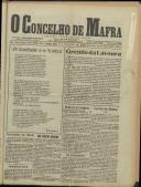 O Concelho de Mafra: Jornal Regionalista, Ano 14, n.º 436