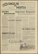 O Concelho de Mafra: Jornal Regionalista, Ano 31, n.º  722