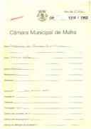 OP 1318/1962 - Cooperativa de Moradias Económicas - construção de moradia - Sobreiro / Mafra - isento de licença (Dec. Lei nº 2007, de 07-05-45)