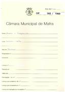 OP 385/1960 -Ascenso & Gregório, Lda - Sobreiro-Mafra - Construção de barracão
O requerente declarou desistir da obra 26/9/63