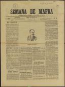 Semana de Mafra: Defensor dos interesses do Concelho de Mafra, Ano 1, n.º 6