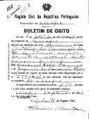 Boletim de Óbito 1167
Antónia da Conceição Santos
Coval 188