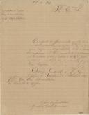 Ofício do juiz da Irmandade do Santíssimo Sacramento do Sobral da Abelheira, Joaquim Dias Caseiro, dirigido ao administrador do Concelho de Mafra, em resposta ao oficio circular n.º 144, datado de 13 de Abril de 1901, informando que a data de aprovação dos estatutos desta Irmandade é de 14 de Julho de 1855 e que o Juiz ao tempo deste ofício era o signatário.