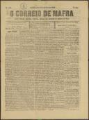 O Correio de Mafra: Jornal semanal, noticioso e agrícola, defensor dos interesses da Comarca de Mafra, Ano 5, n.º 194