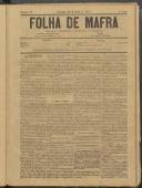 Folha de Mafra: Periódico noticioso, literário e agrícola, Ano 1, n.º 50