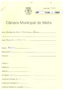 OP 1144/1962 António Luis Maximiano Pereira - Rua Principal, Aboboreira - construção de uma moradia.
Licença de construção n.º 1391/62.