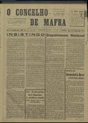 O Concelho de Mafra: Jornal Regionalista, Ano 25, n.º  629